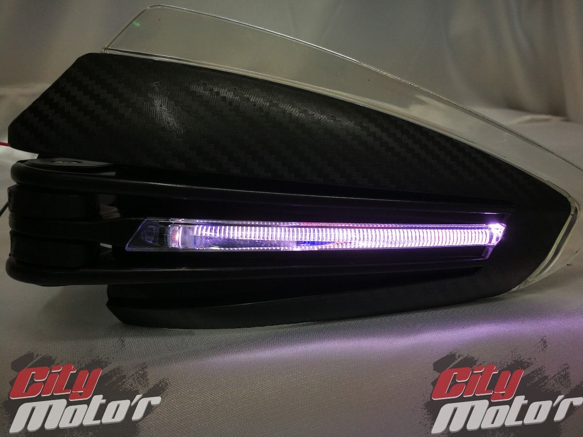 Cubre Puños Led Carbono - Imagen 2