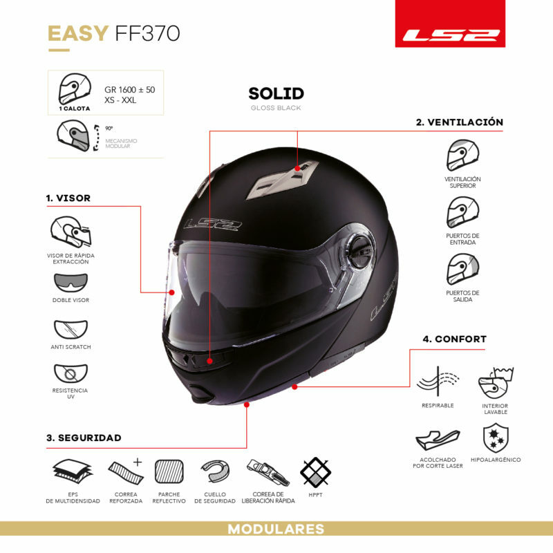 Casco Rebatible LS2 FF370 STRIPE ROJO