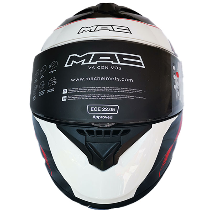 Casco Mac Rock Magma Blanco - Imagen 2