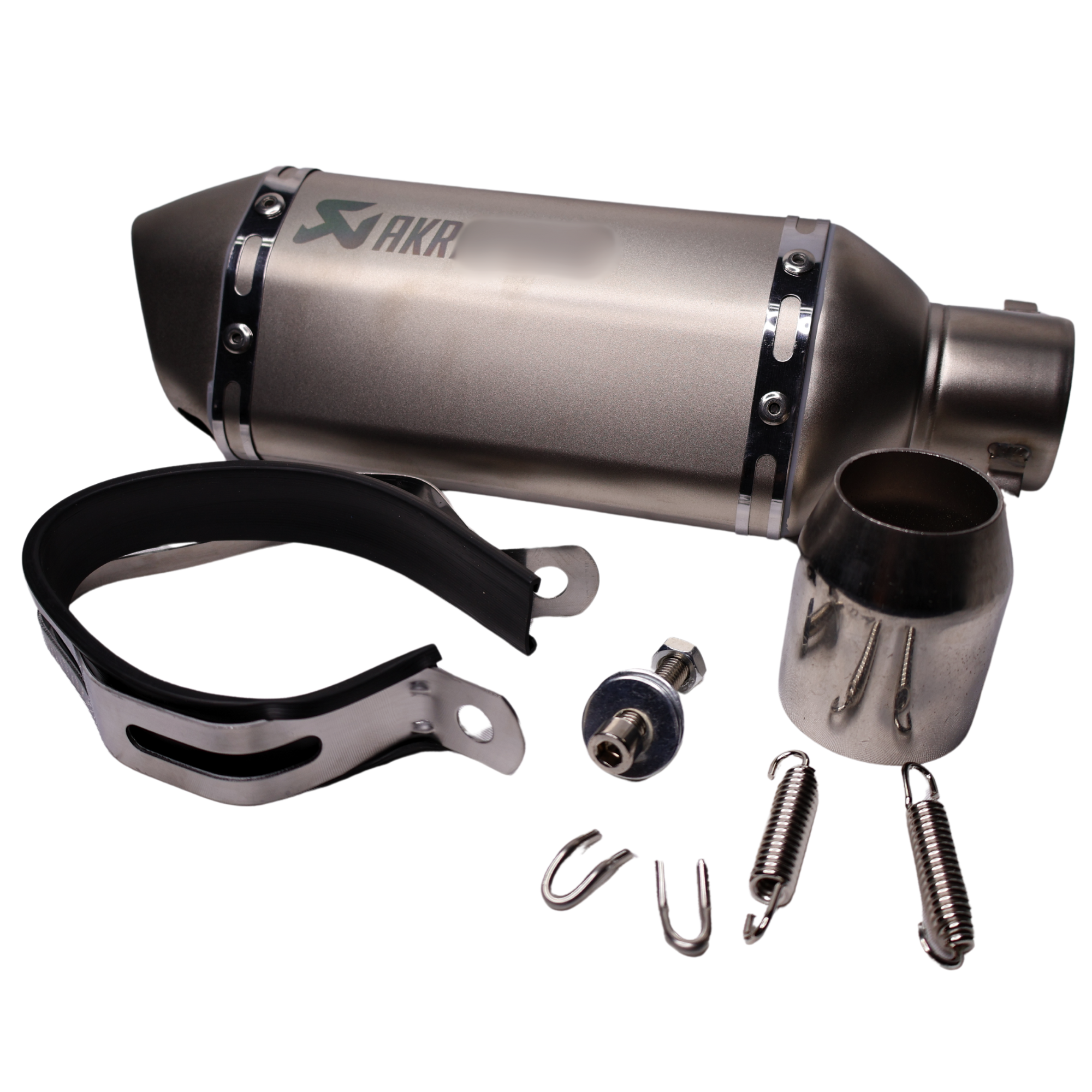 Escape Akrapovic 30cm Plata + Curva KTM Duke - 250 - 390 - Imagen 3
