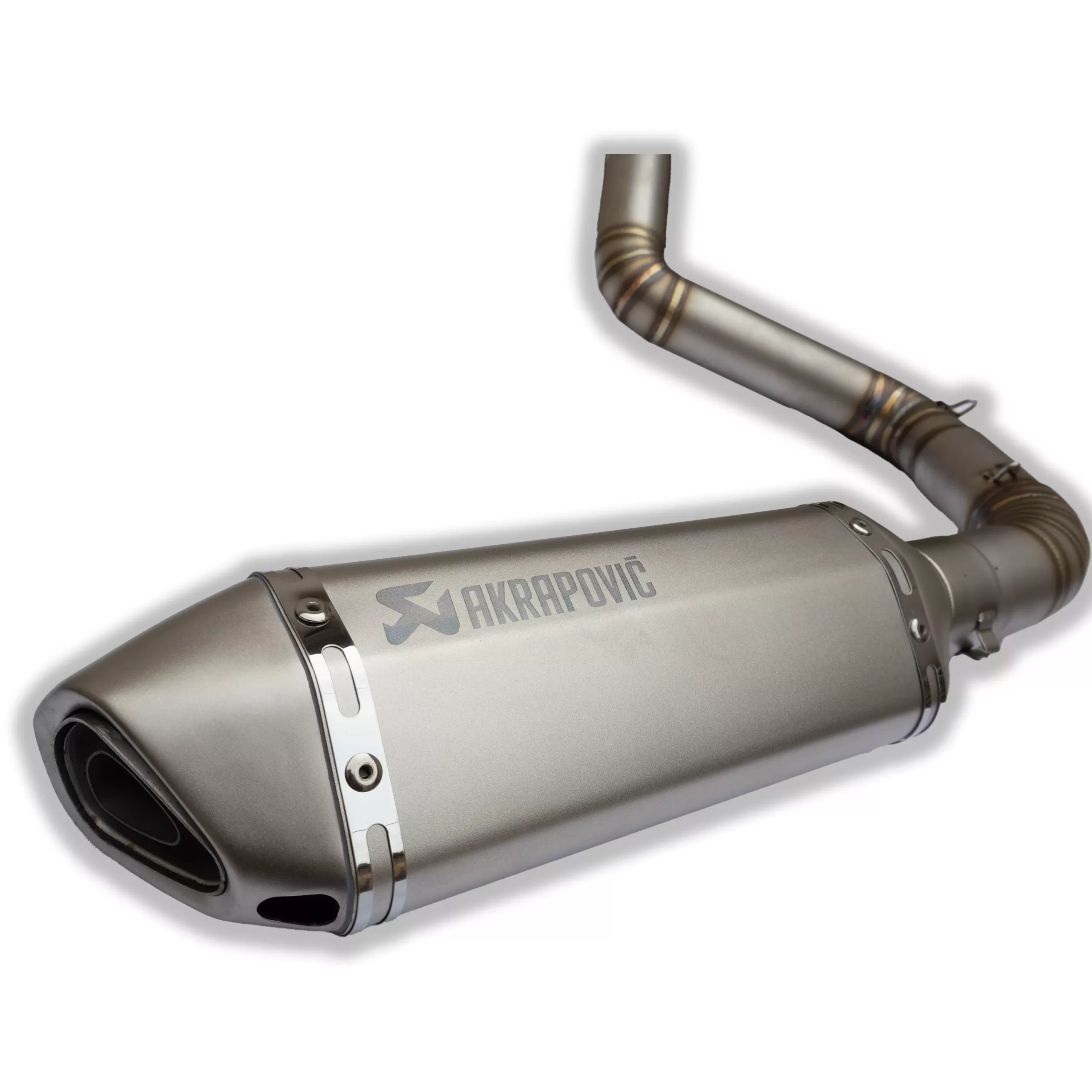 Escape Akrapovic 37cm Gris + Curva KTM Duke 200
