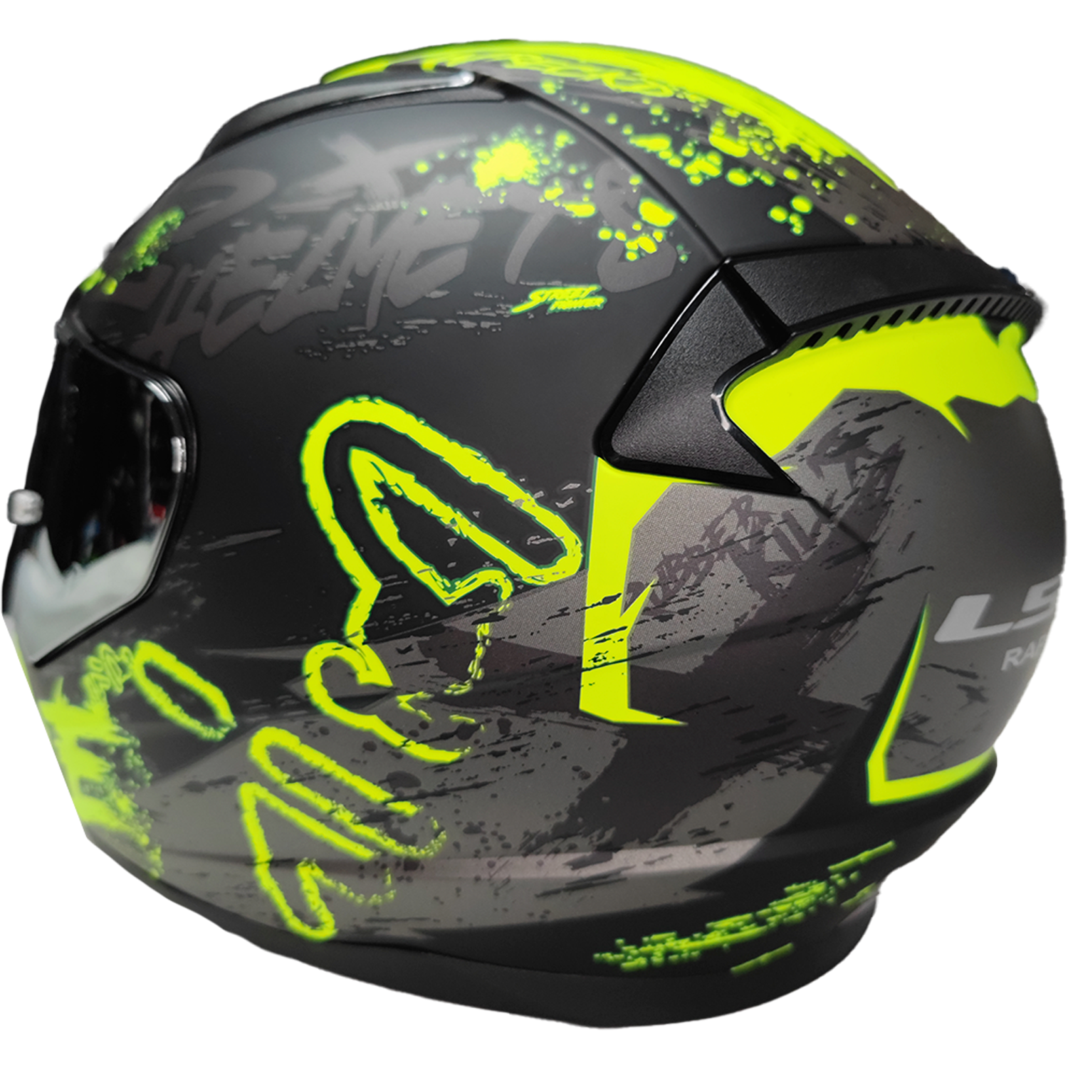 Casco LS2 353 Rapid Naughty Negro Amarillo Mate - Imagen 3