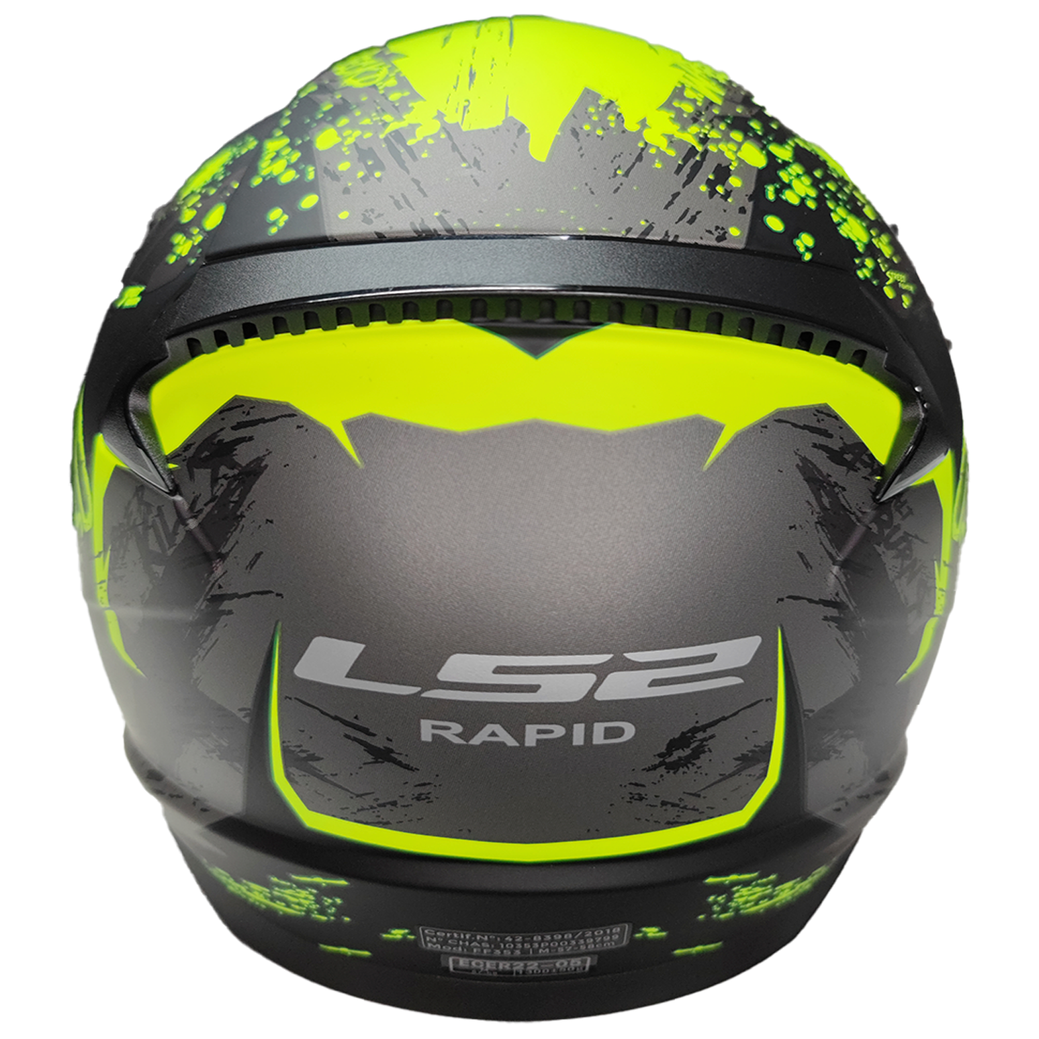 Casco LS2 353 Rapid Naughty Negro Amarillo Mate - Imagen 4
