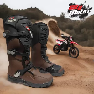 Botas para MX Motocross Enduro JyV Race Marron