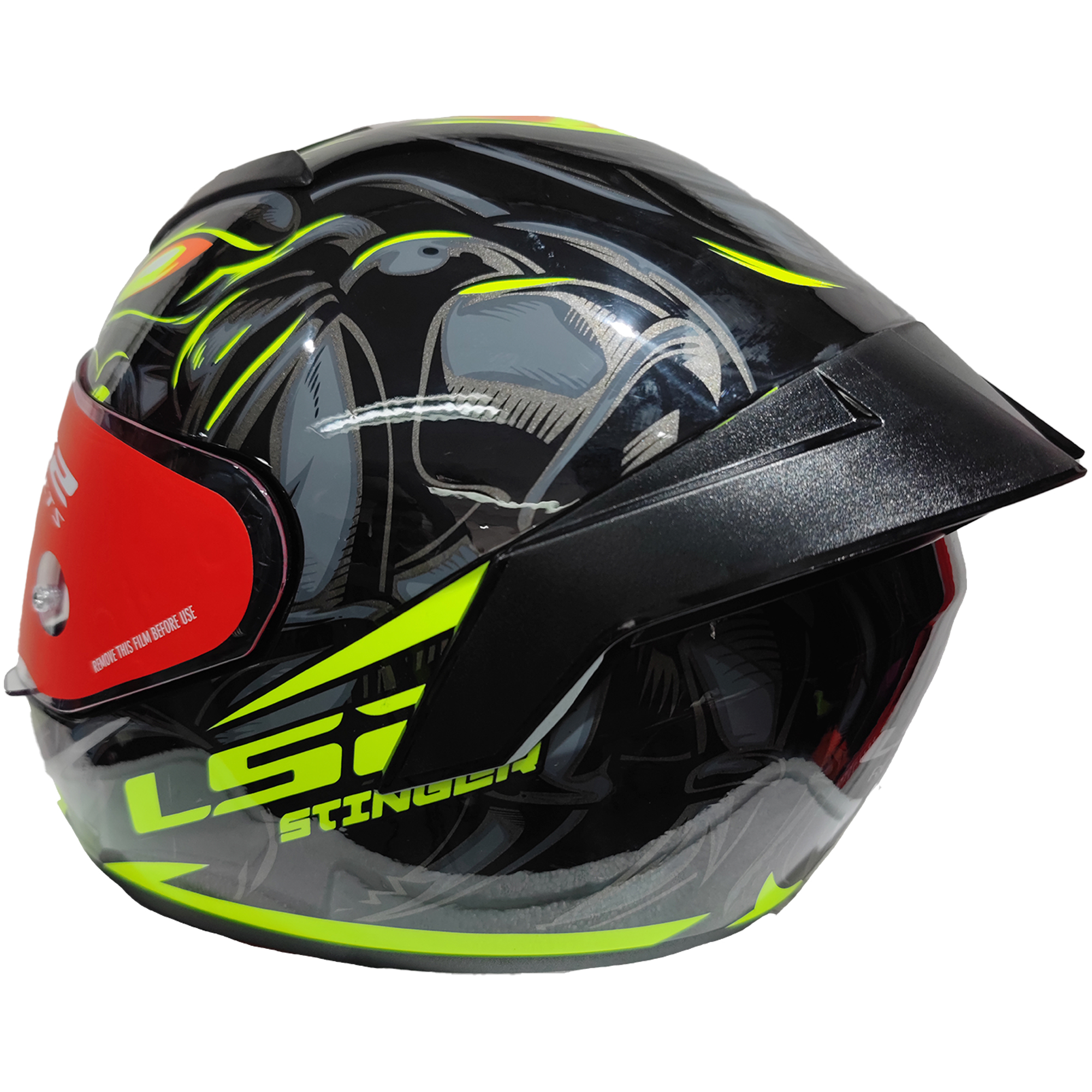 Casco Ls2 352 Stinger Spoiler Negro/Amarillo - Imagen 3