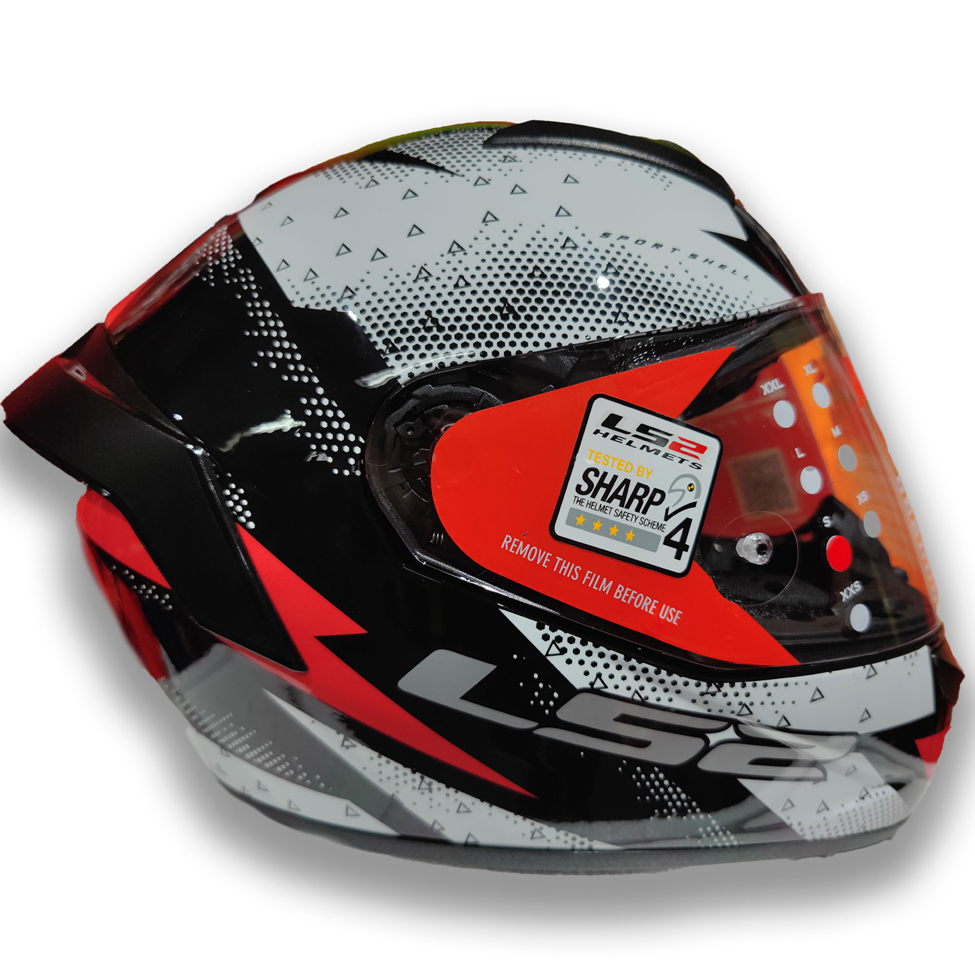 Casco Ls2 352 Stinger Spoiler Blanco/Rojo