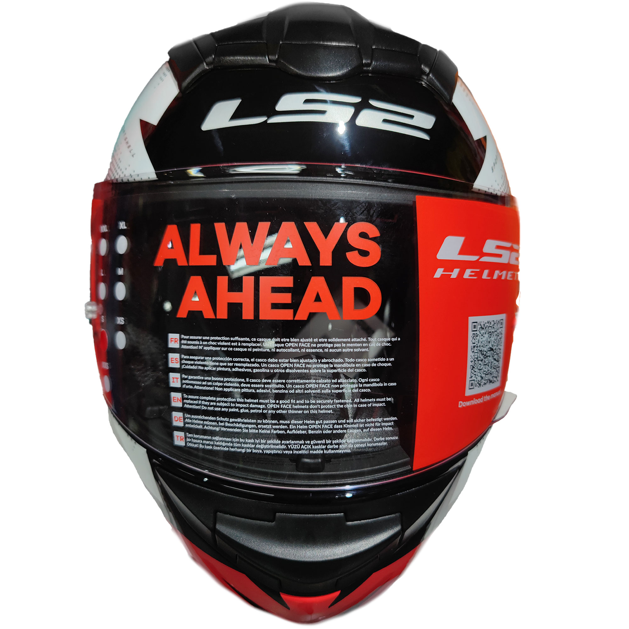 Casco Ls2 352 Stinger Spoiler Blanco/Rojo - Imagen 3