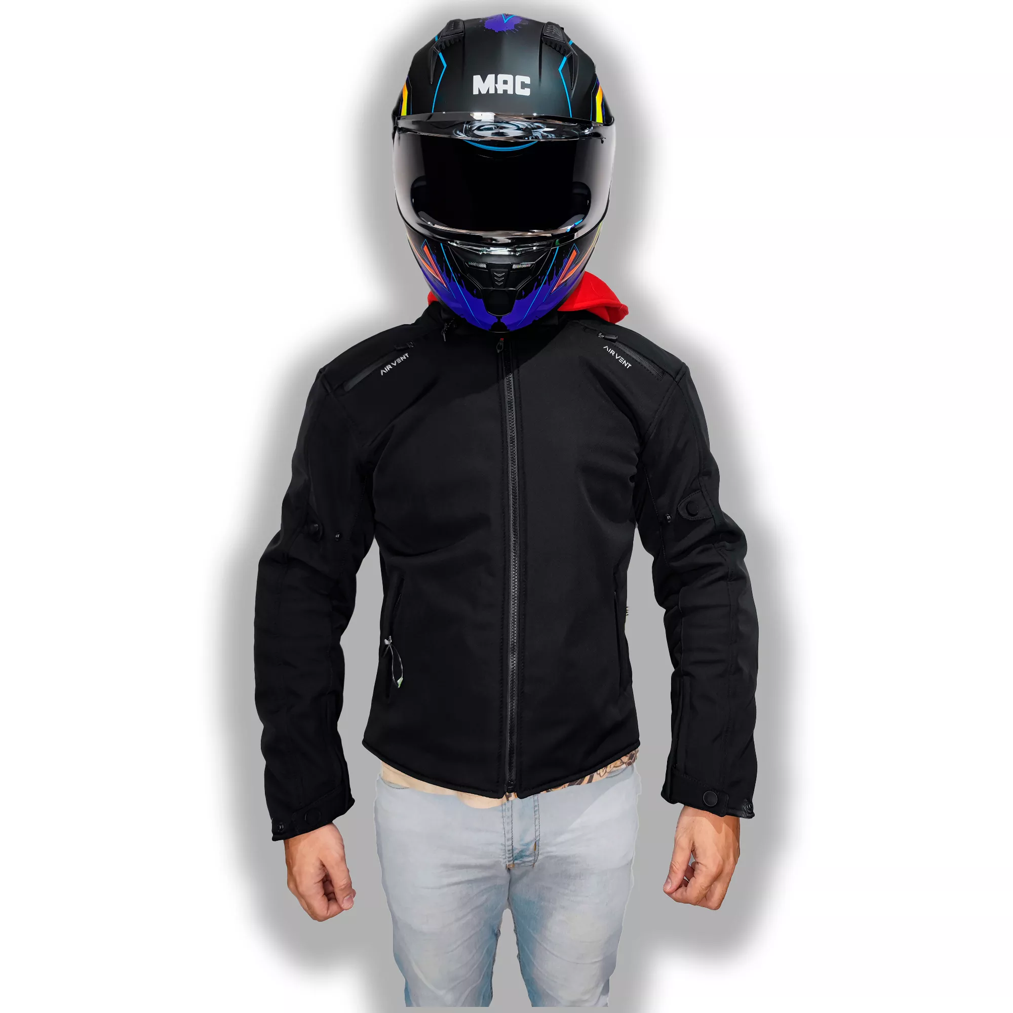 Campera JyV Race Corvo Negra y Roja - Imagen 8