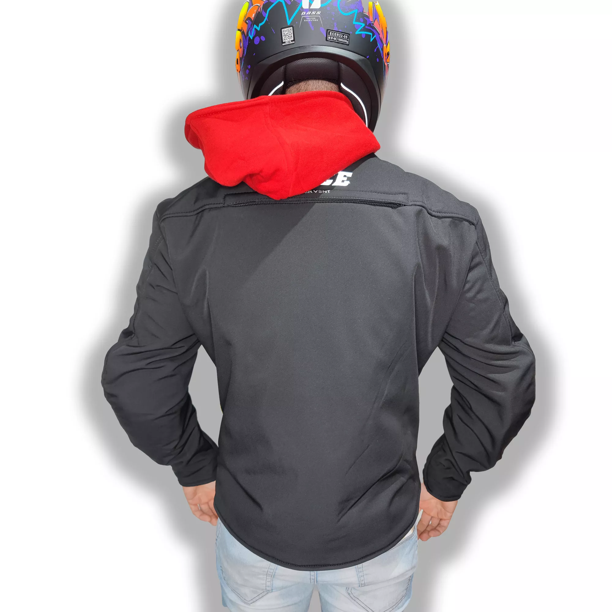 Campera JyV Race Corvo Negra y Roja - Imagen 6