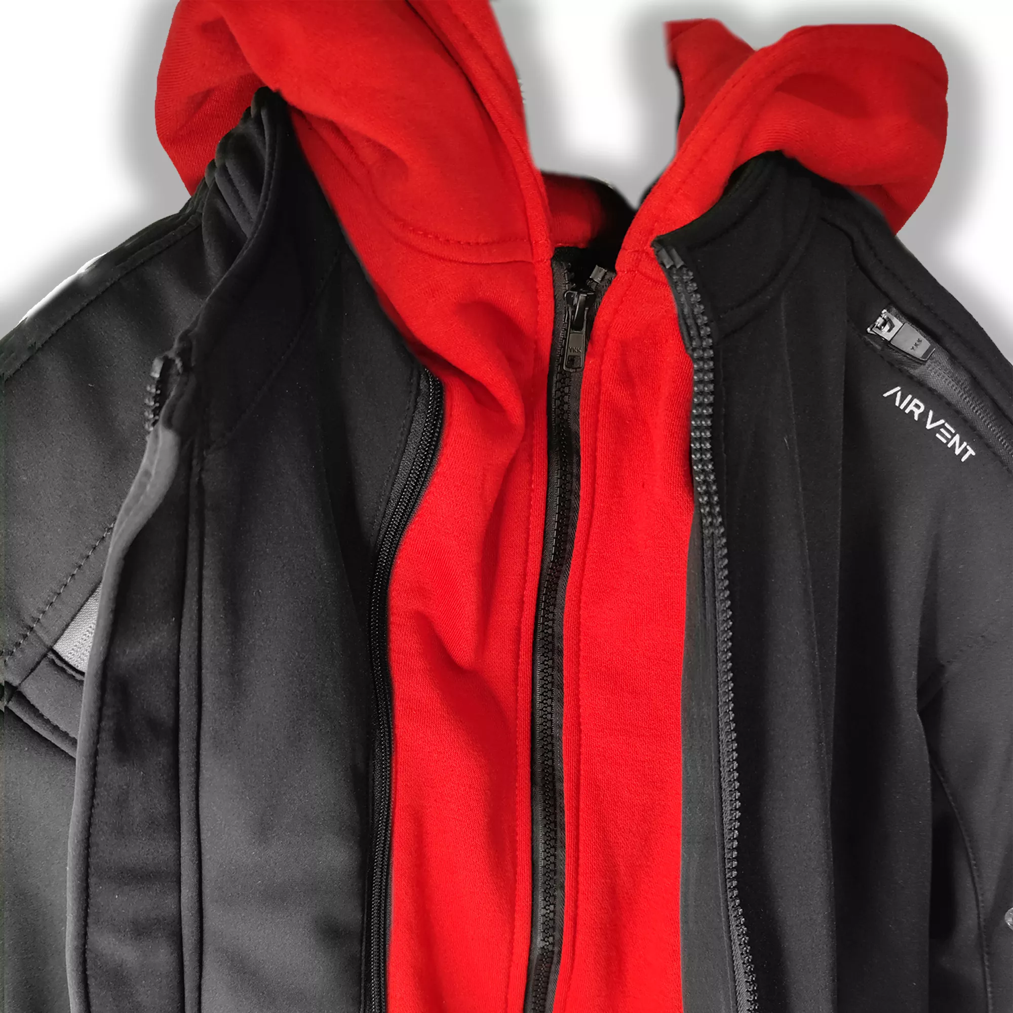 Campera JyV Race Corvo Negra y Roja - Imagen 2