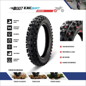 Cubierta para moto Borilli Trasera Enduro EXC SOFT 120/100-18 Cross Country
