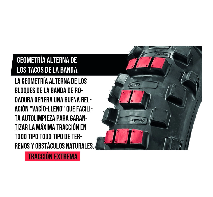 Cubierta Borilli Trasera Motocross 110/90-19 MX B007 - Imagen 6
