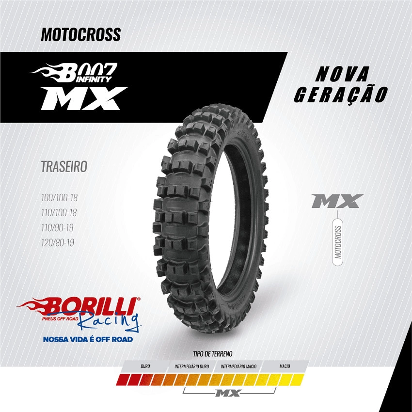 Cubierta Borilli Trasera Motocross 120/90-19 MX