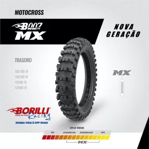cubierta para moto Borilli Trasera Motocross 110/90-19 MX B007