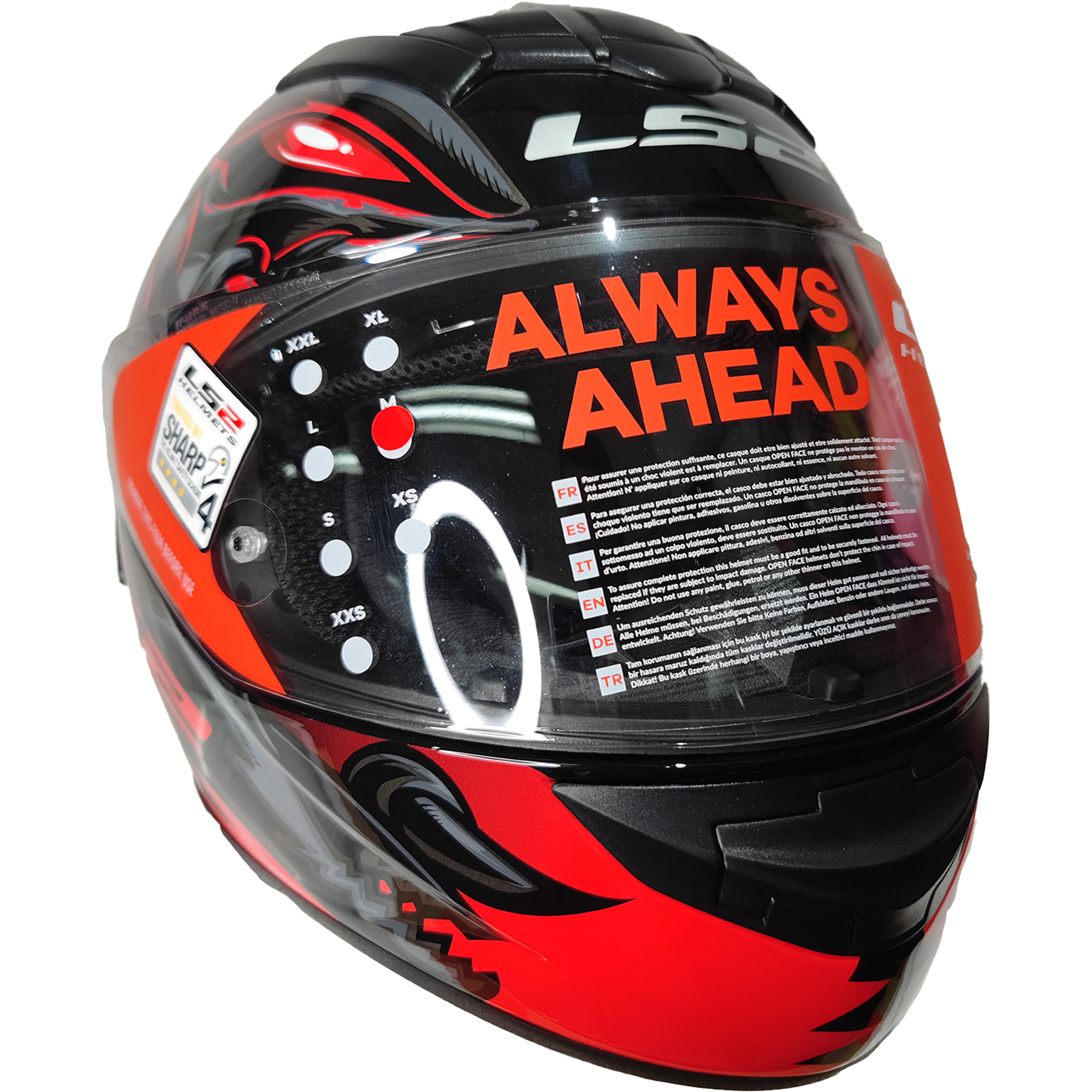 Casco Ls2 352 Stinger Spoiler Negro/Rojo - Imagen 2