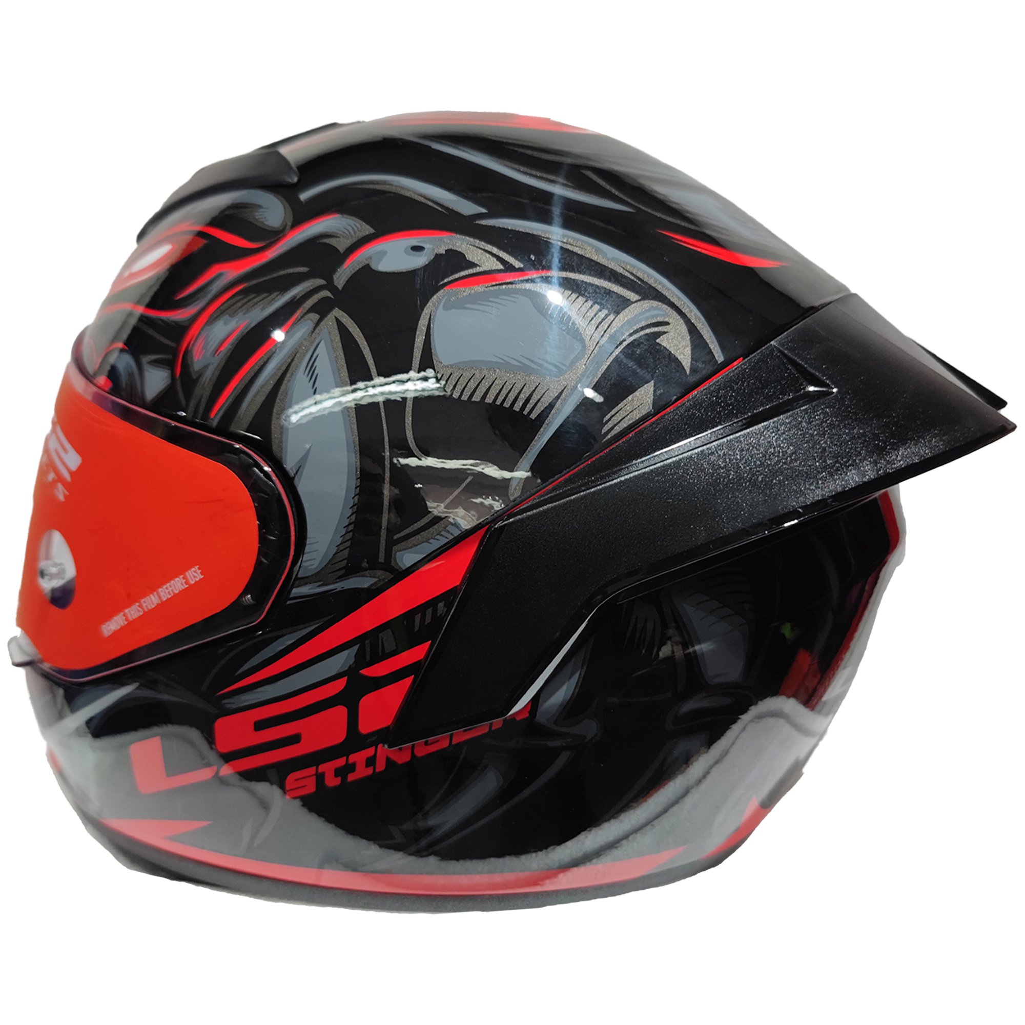 Casco Ls2 352 Stinger Spoiler Negro/Rojo - Imagen 3