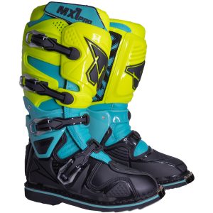 Botas para motocross enduro TR MX1 PRO amarillo/celeste