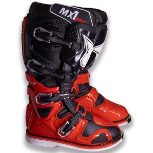 Botas para motocross enduro TR MX1 PRO rojo/negro