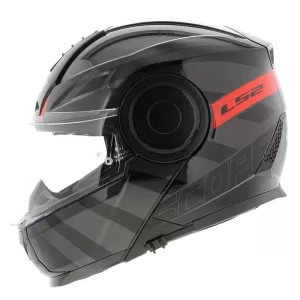 Casco para moto Rebatible LS2 902 Scope Hamr Negro/Rojo