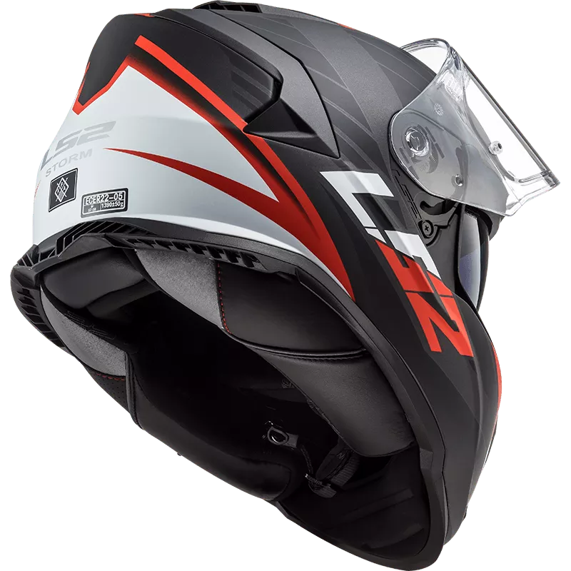 Casco LS2 800 Storm Nerve Negro/Rojo Mate - Imagen 3