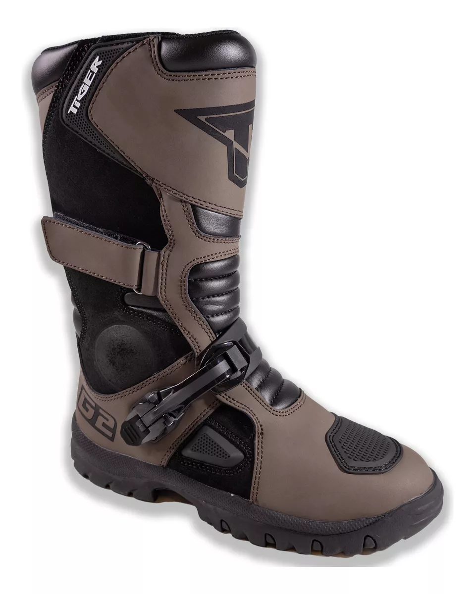 Botas Motocross / Enduro Tiger Racing ADV Marron - Imagen 2