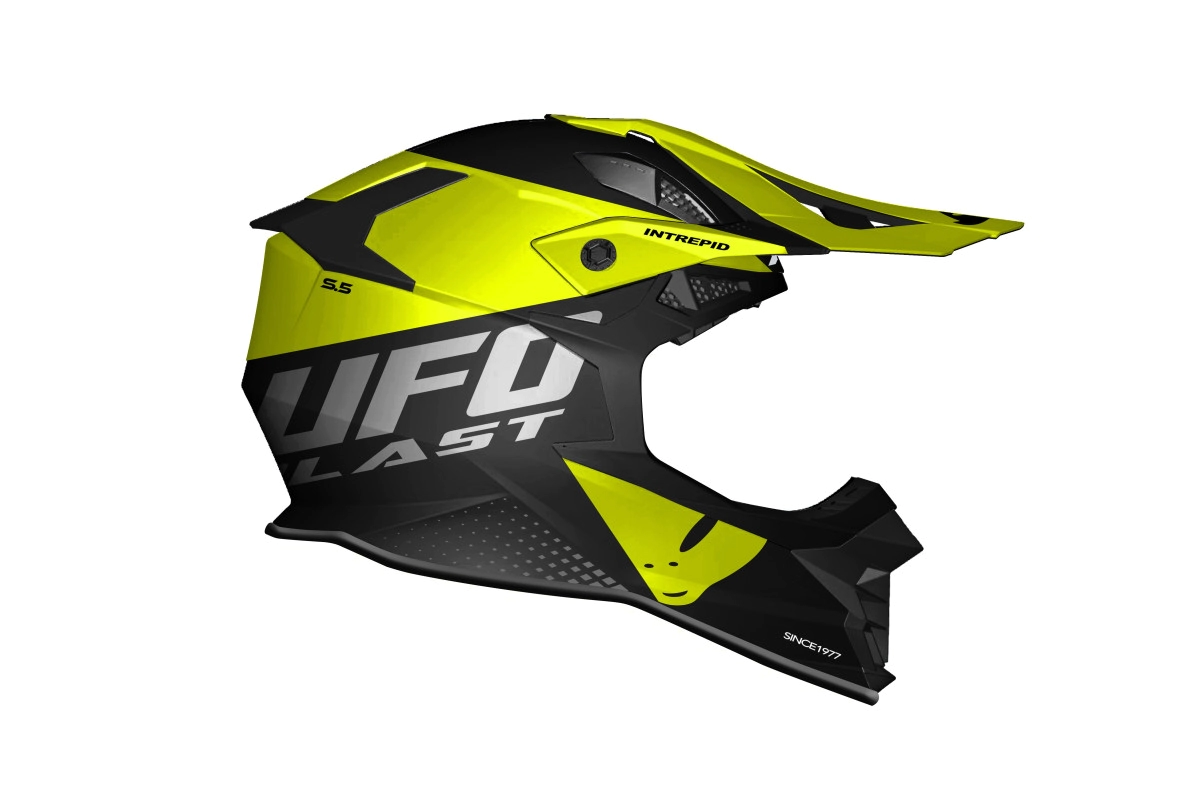 Casco Ufo Intrepid Amarillo Negro S5 - Imagen 2