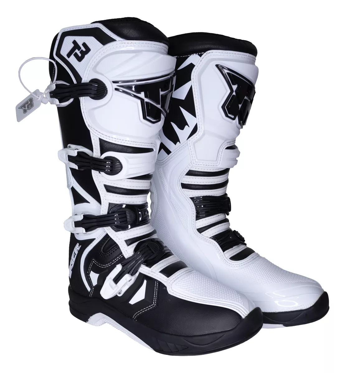 Botas Motocross Enduro Tiger Racing T3 Blancas - Imagen 2