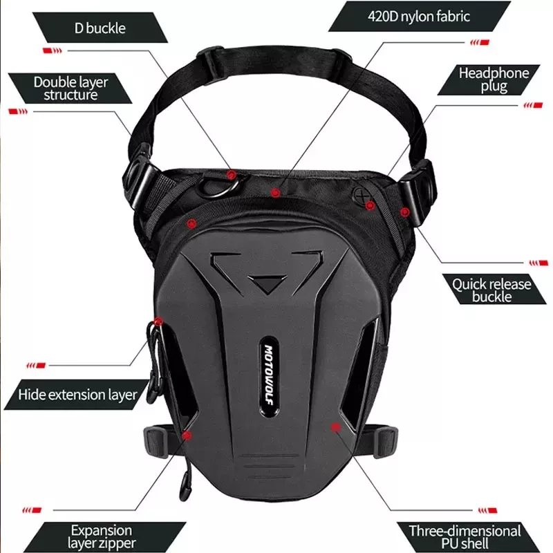 Bolso Muslero - Riñonera- Motowolf Semirigido - Imagen 6