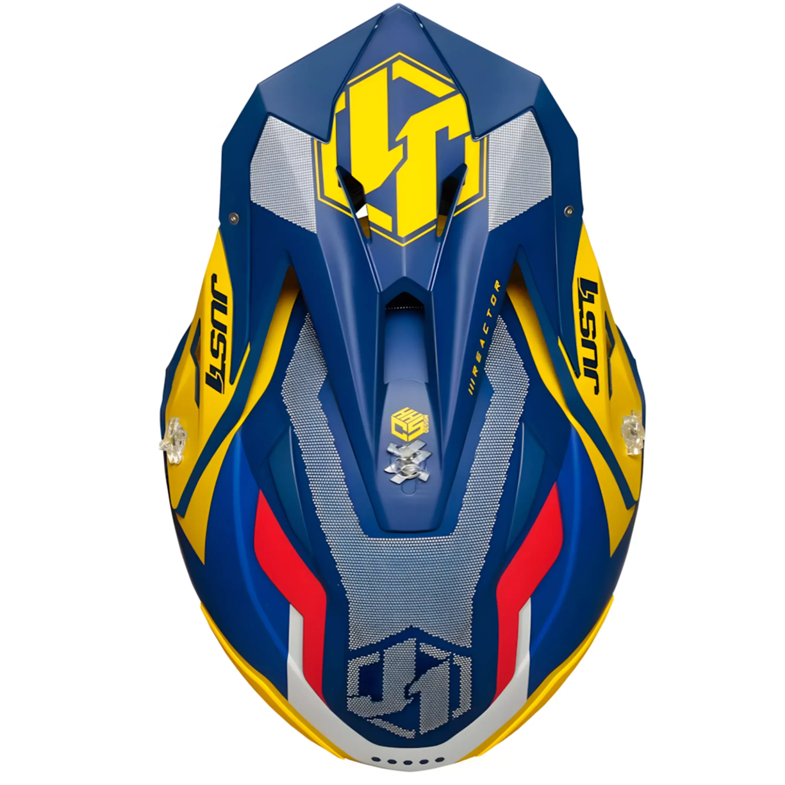 Casco Just1 Reactor J39 + Antiparra - Amarillo/Azul - Imagen 4
