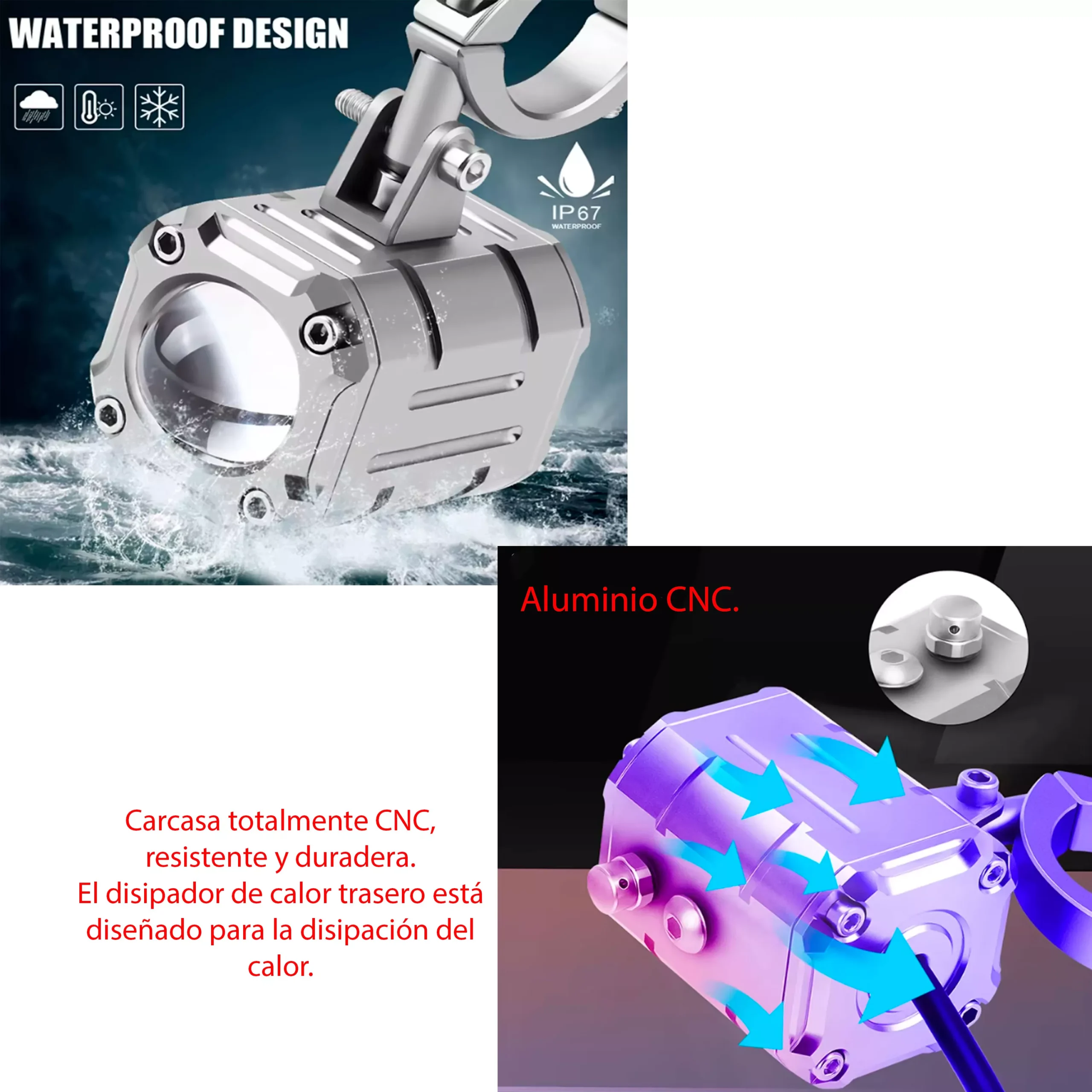 Kit X 2 Faros Led Auxiliar - 1 Lupa - Imagen 6