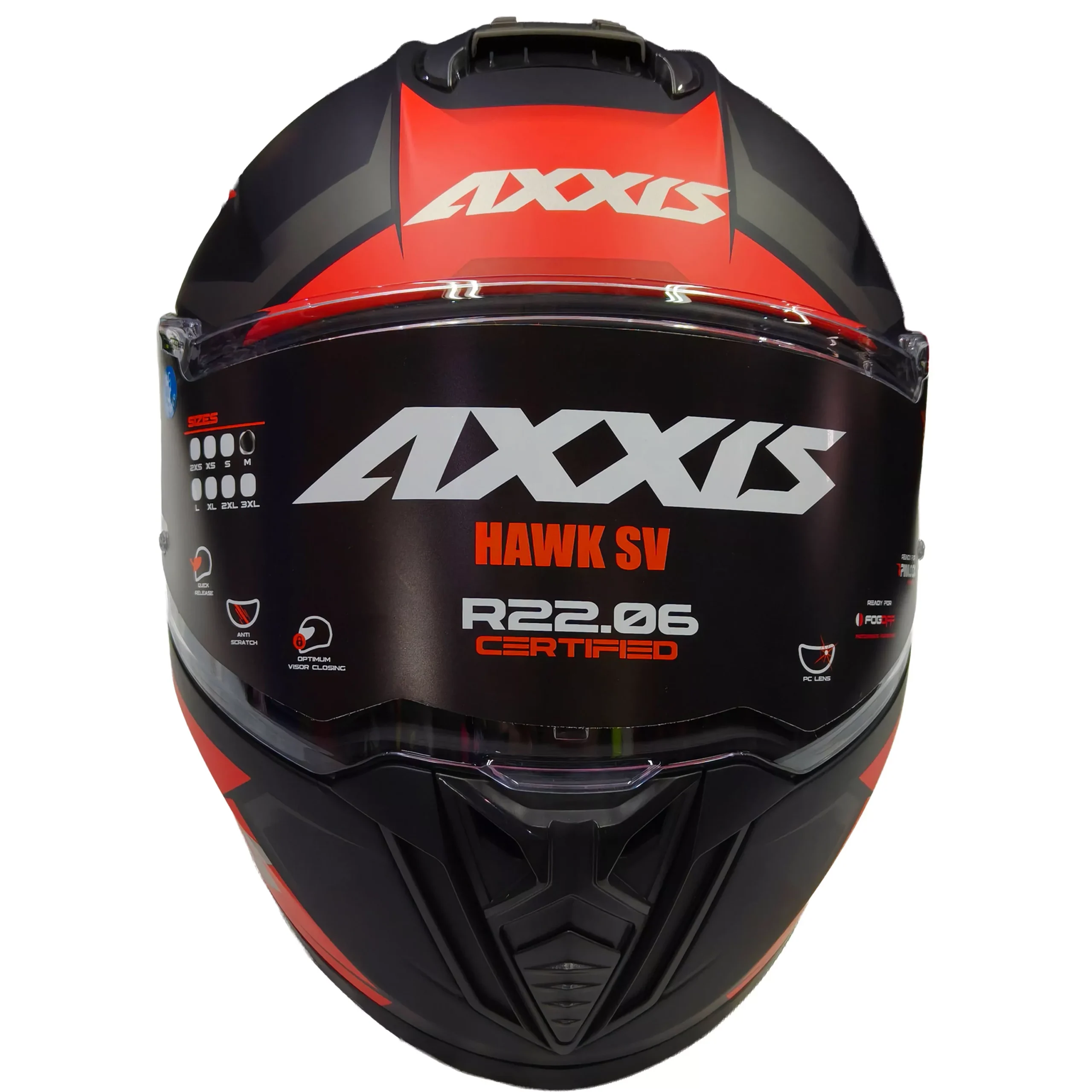 Casco Axxis Hawk SV EVO IXIL - Rojo - Imagen 6