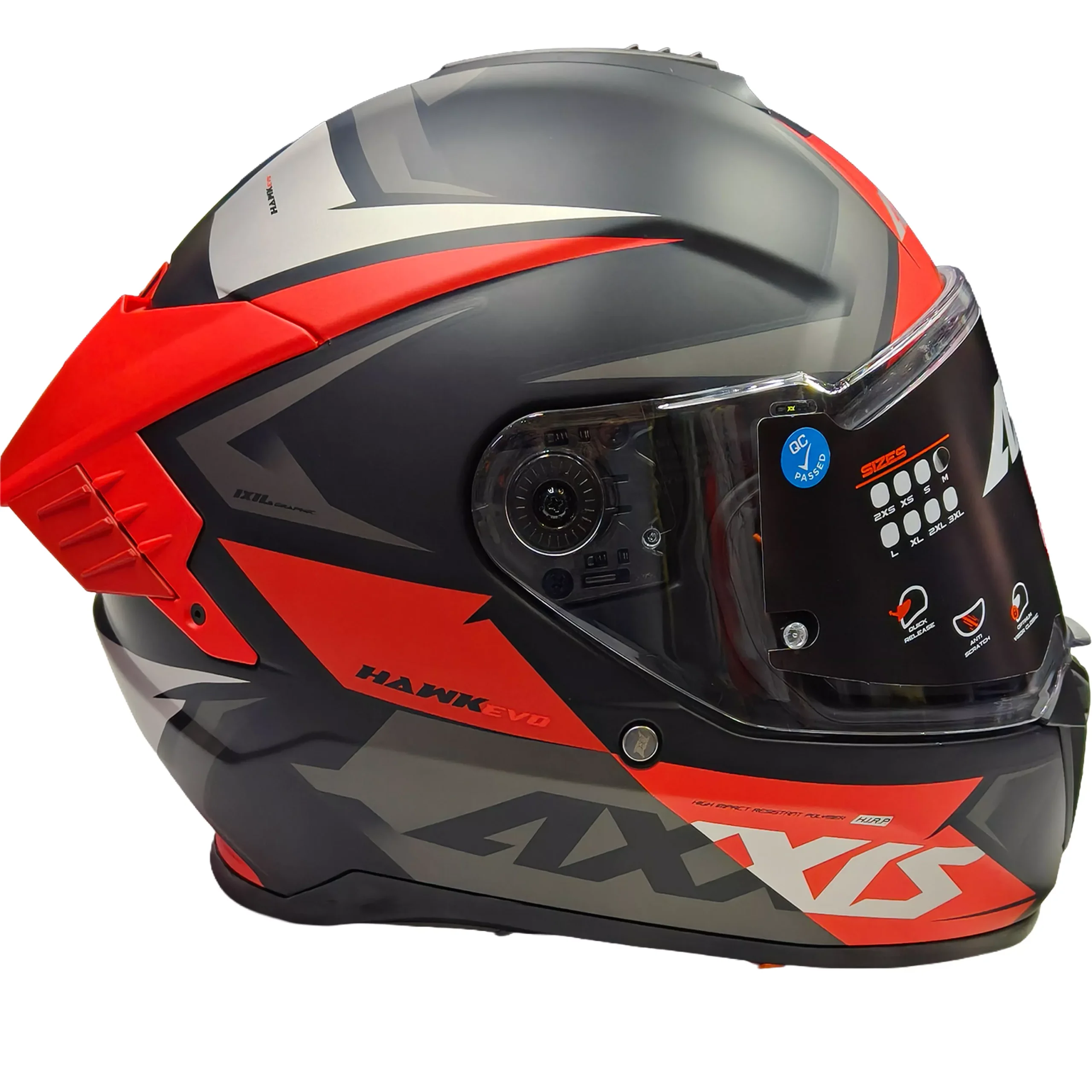 Casco Axxis Hawk SV EVO IXIL - Rojo - Imagen 5
