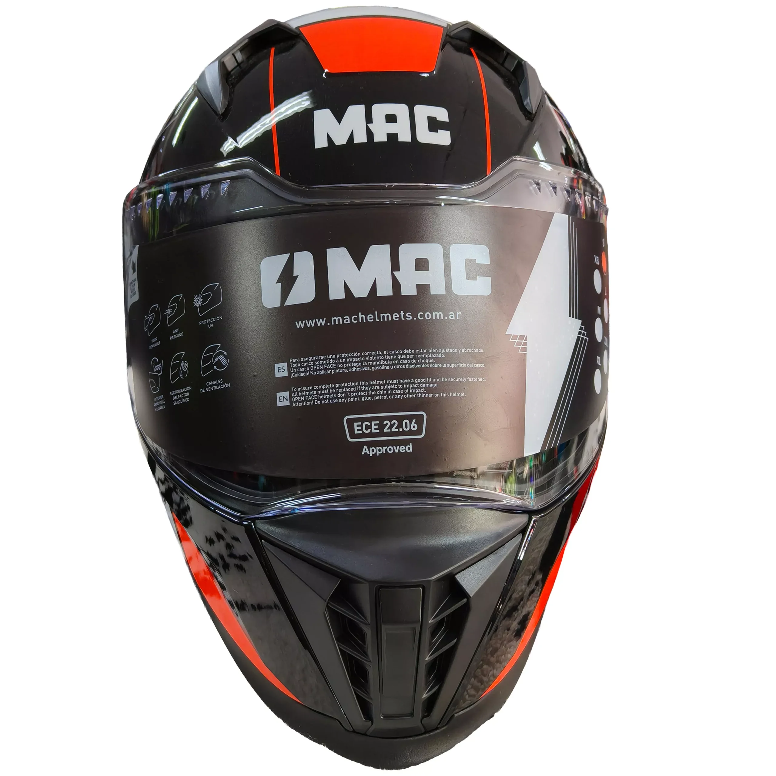 Casco Mac Force Dynamo - Negro/Rojo - Imagen 3