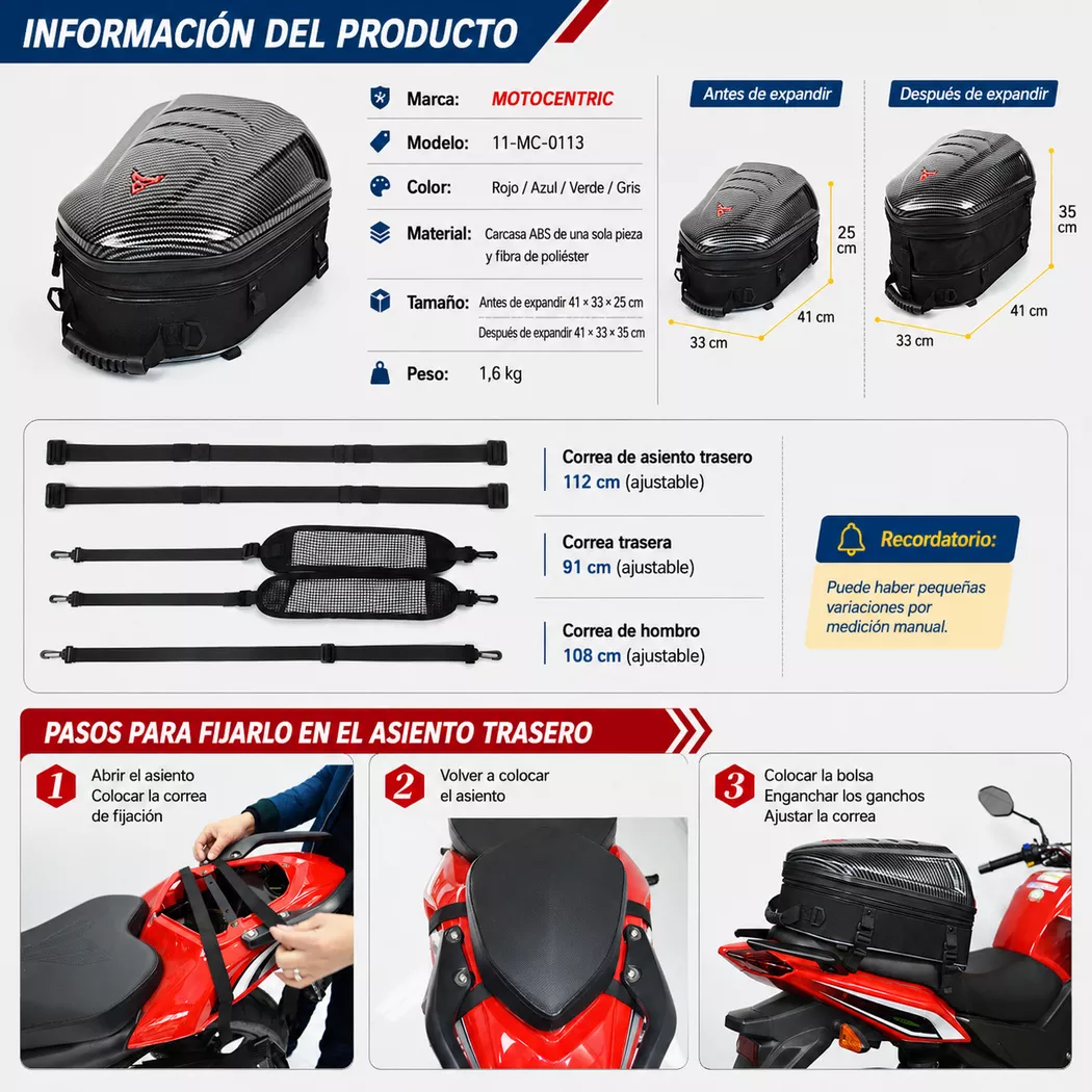 Bolso de Cola - Mochila Simil Carbono - 113 MC - Imagen 7