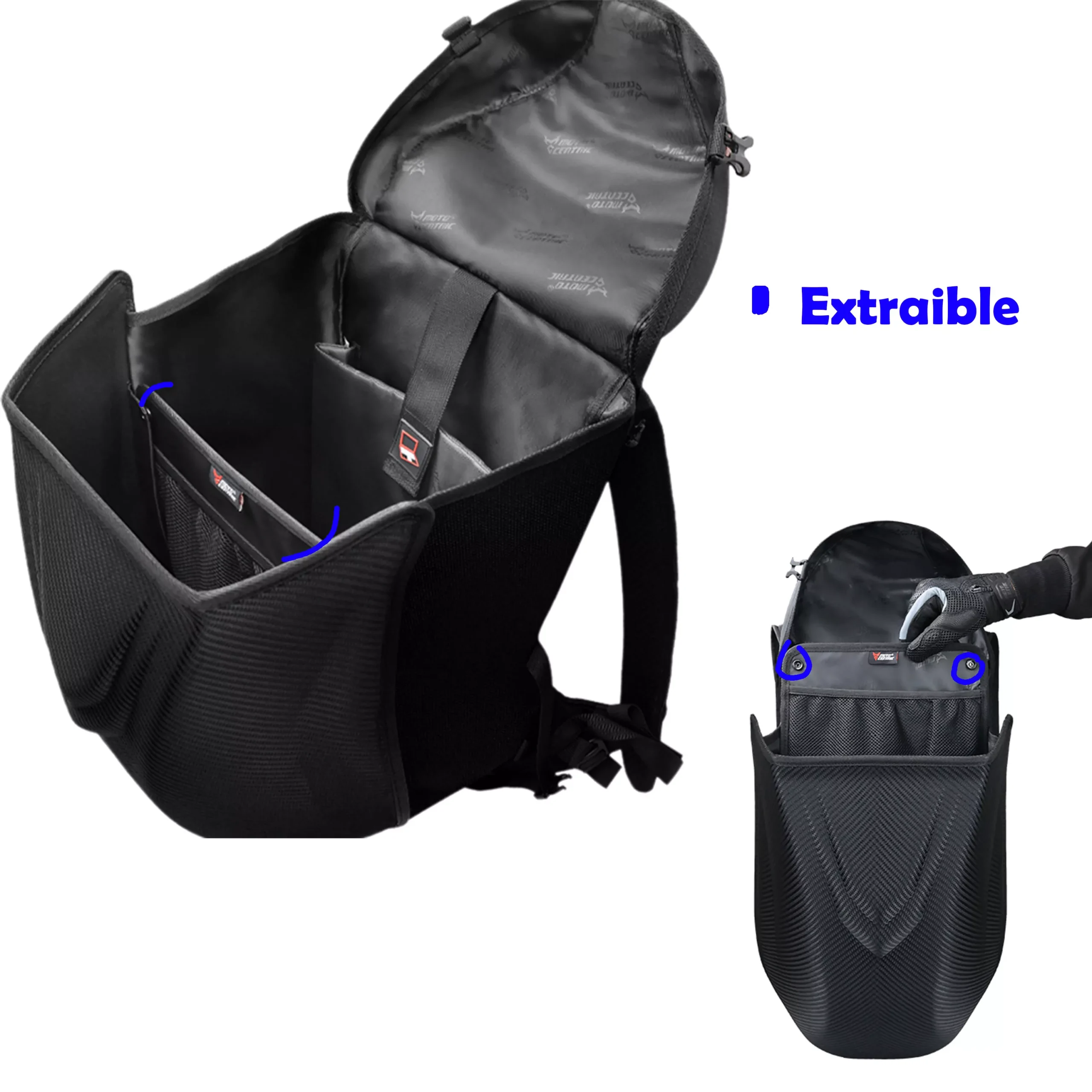 Mochila Semi Rigida Motocentric 30L - 0139 - Imagen 4