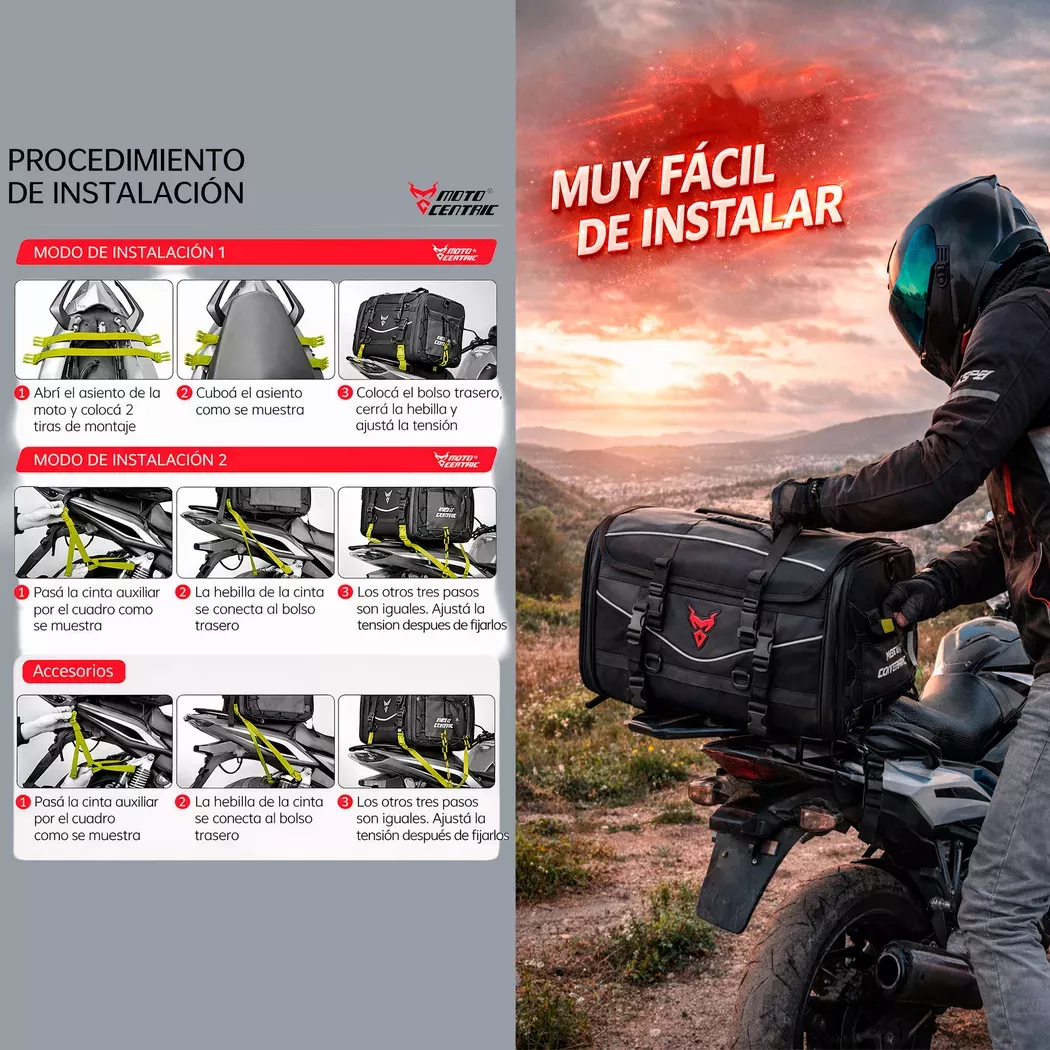 Bolso de Viaje Cola 65L - Motocentric - Imagen 5
