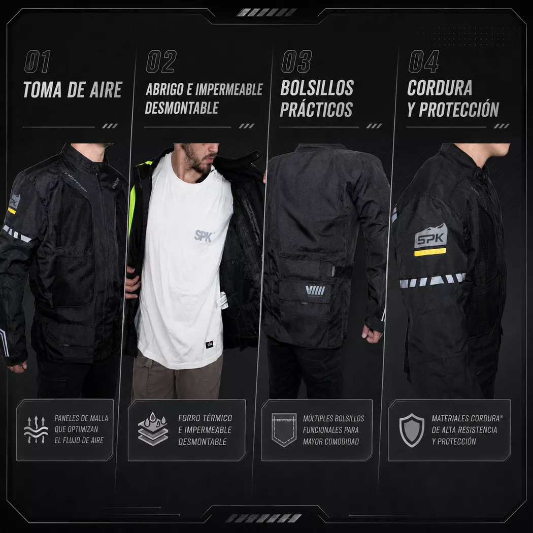 Campera 4 Estaciones Spektor Outlander - Negro - Imagen 2