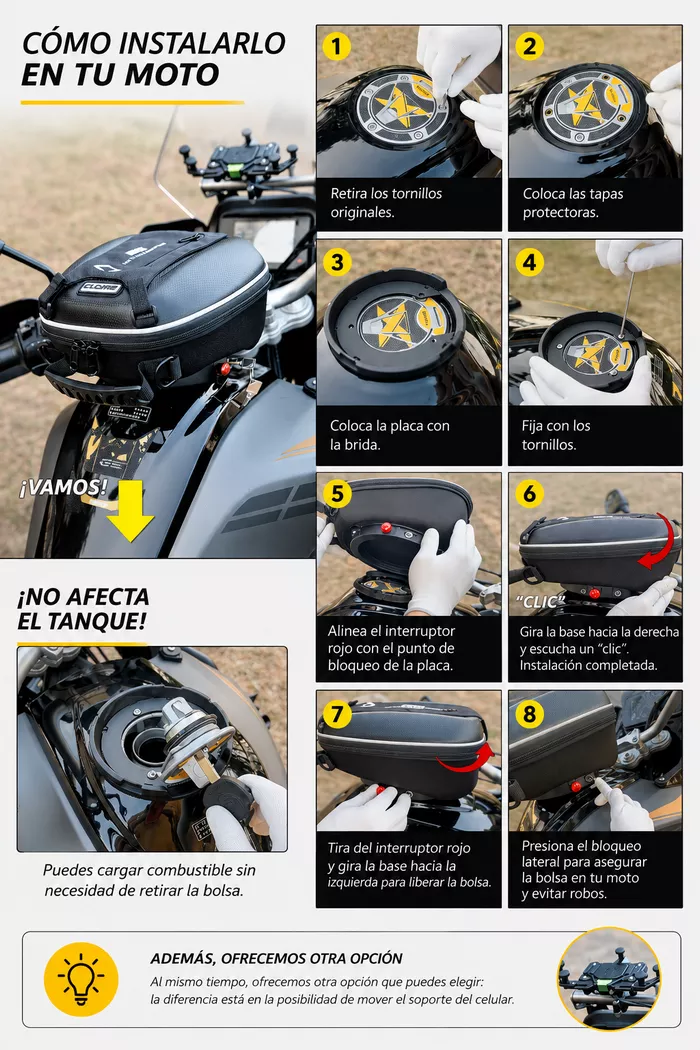 Bolso Para Tanque Cucyma Kawasaki - Imagen 8