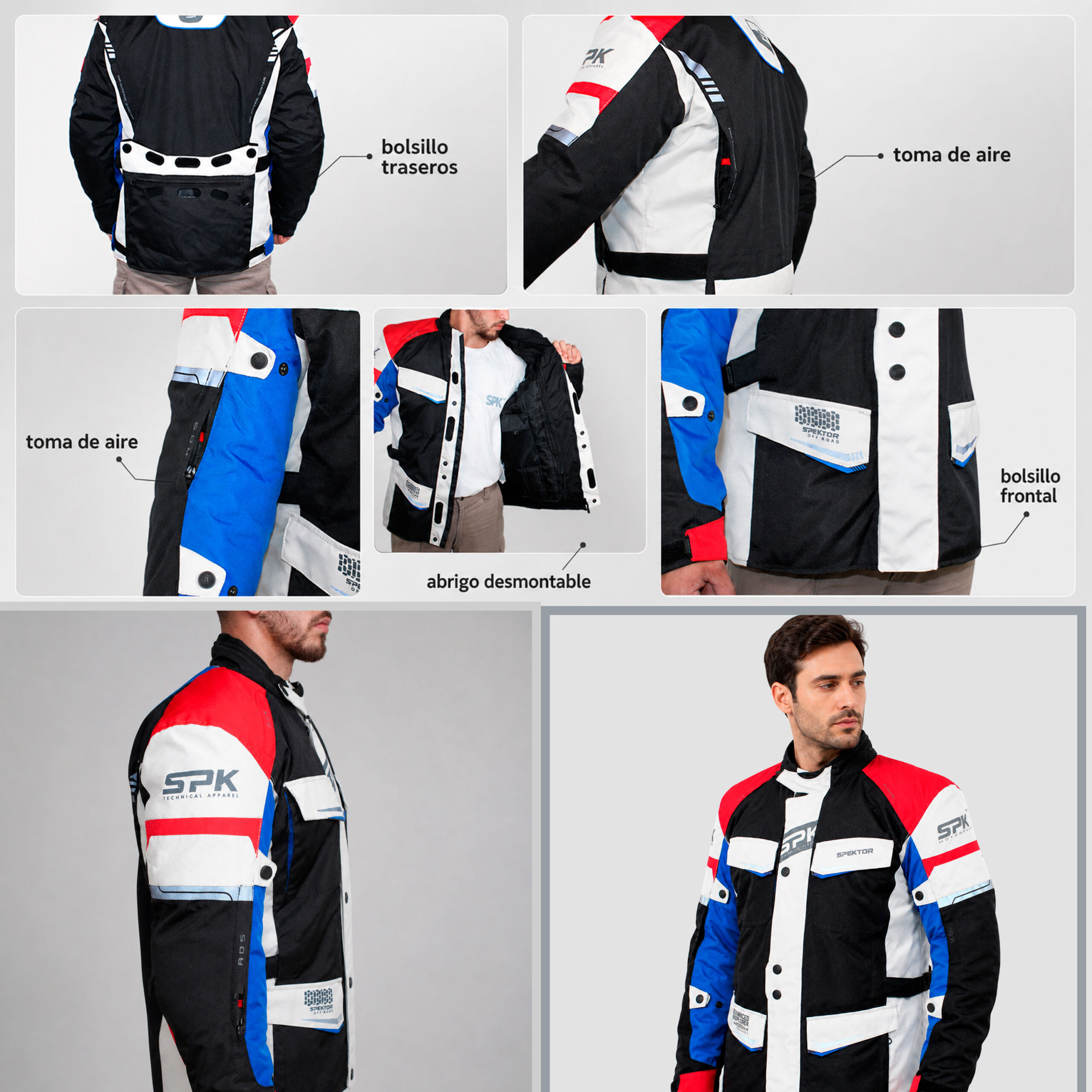 Campera de Invierno Spektor Nomad - Azul/Rojo - Imagen 2