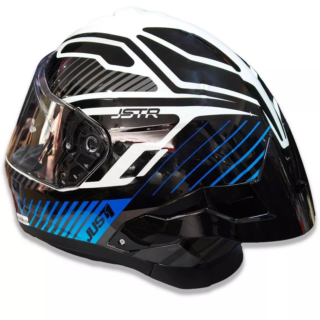 Casco Just 1 - STR - Tactical - Azul/Blanco - Imagen 5
