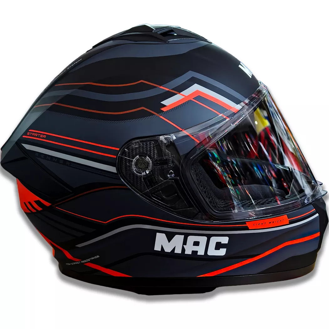 Casco MAC Starter - Renner - Gris/Rojo