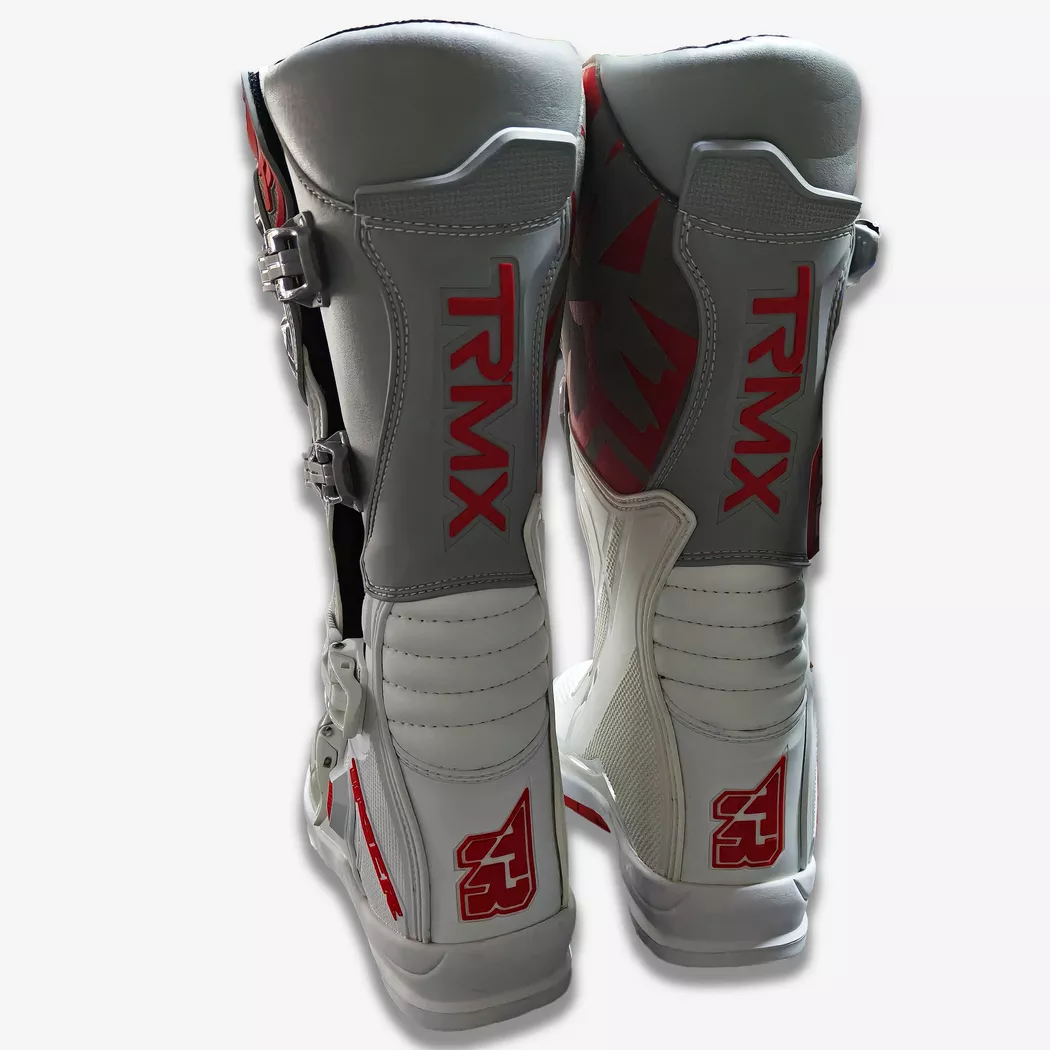 Botas Motocross Enduro Tiger Racing T3 Blanco/Gris - Imagen 3