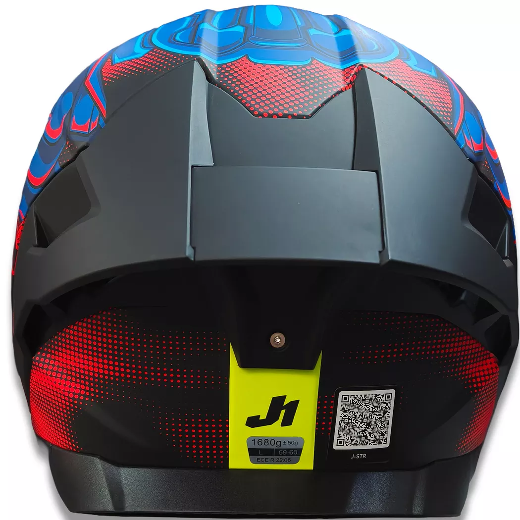 Casco Just 1 - STR - Titan - Azul/Rojo - Imagen 3