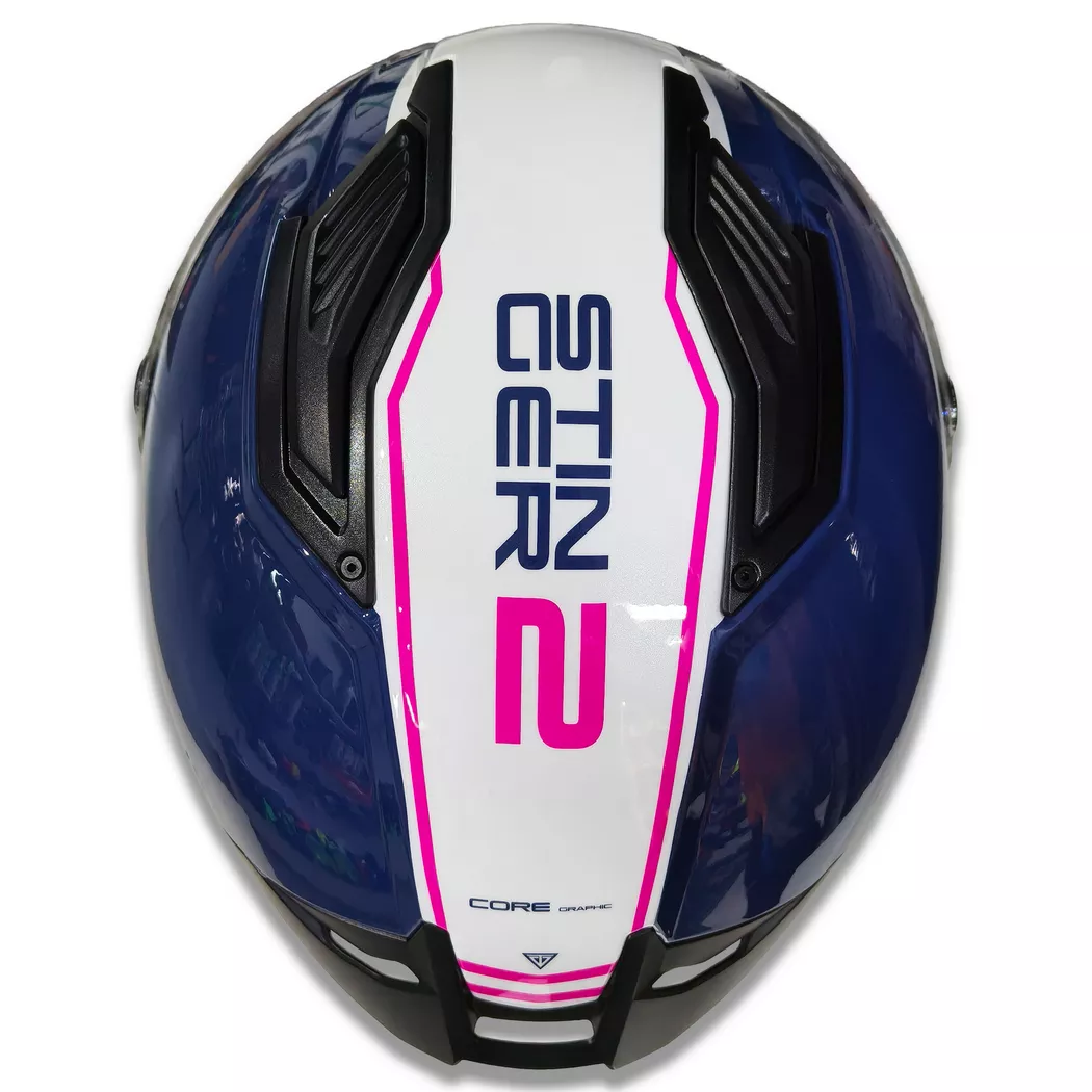 Casco MT STINGER 2 Core - Rosa/Blanco - Imagen 5