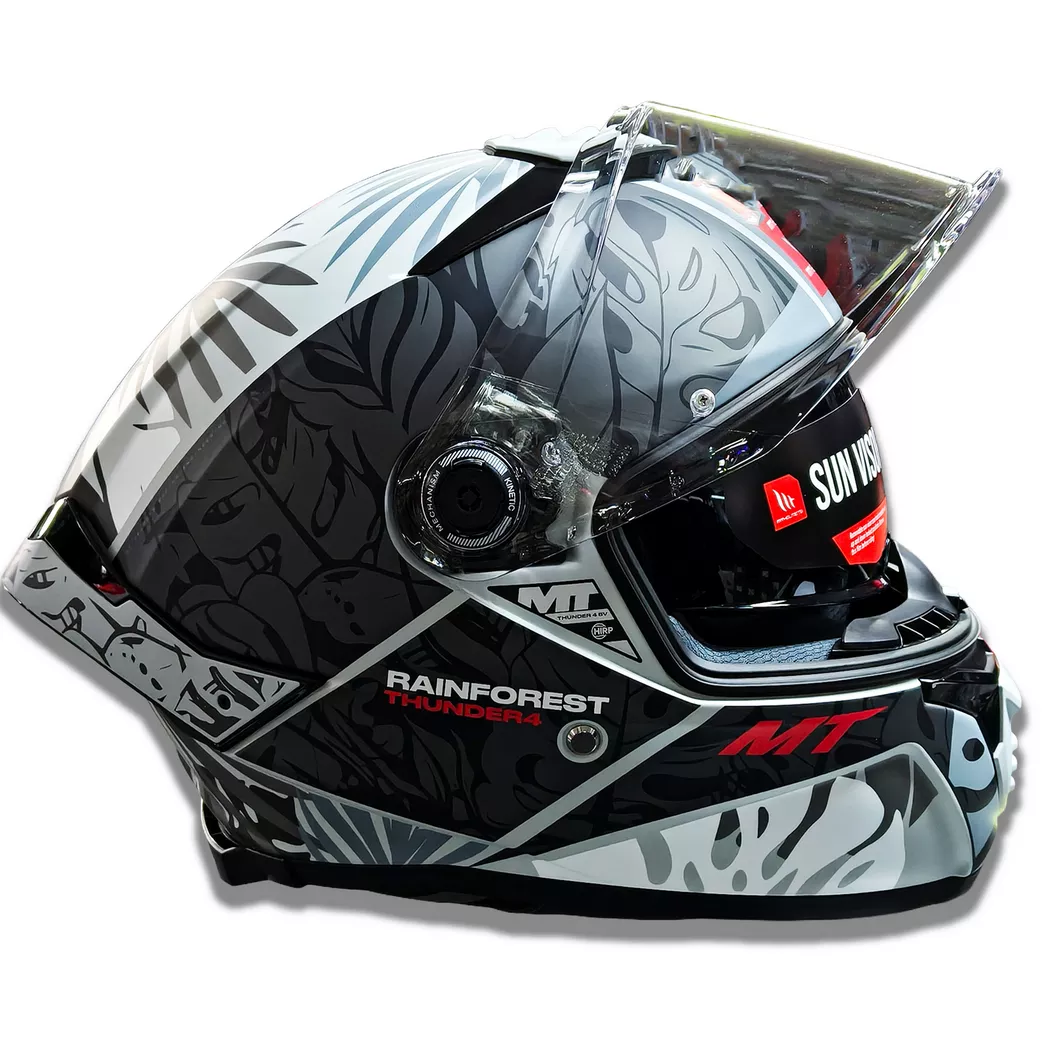 Casco MT THUNDER 4 Rainforest - Blanco/Gris