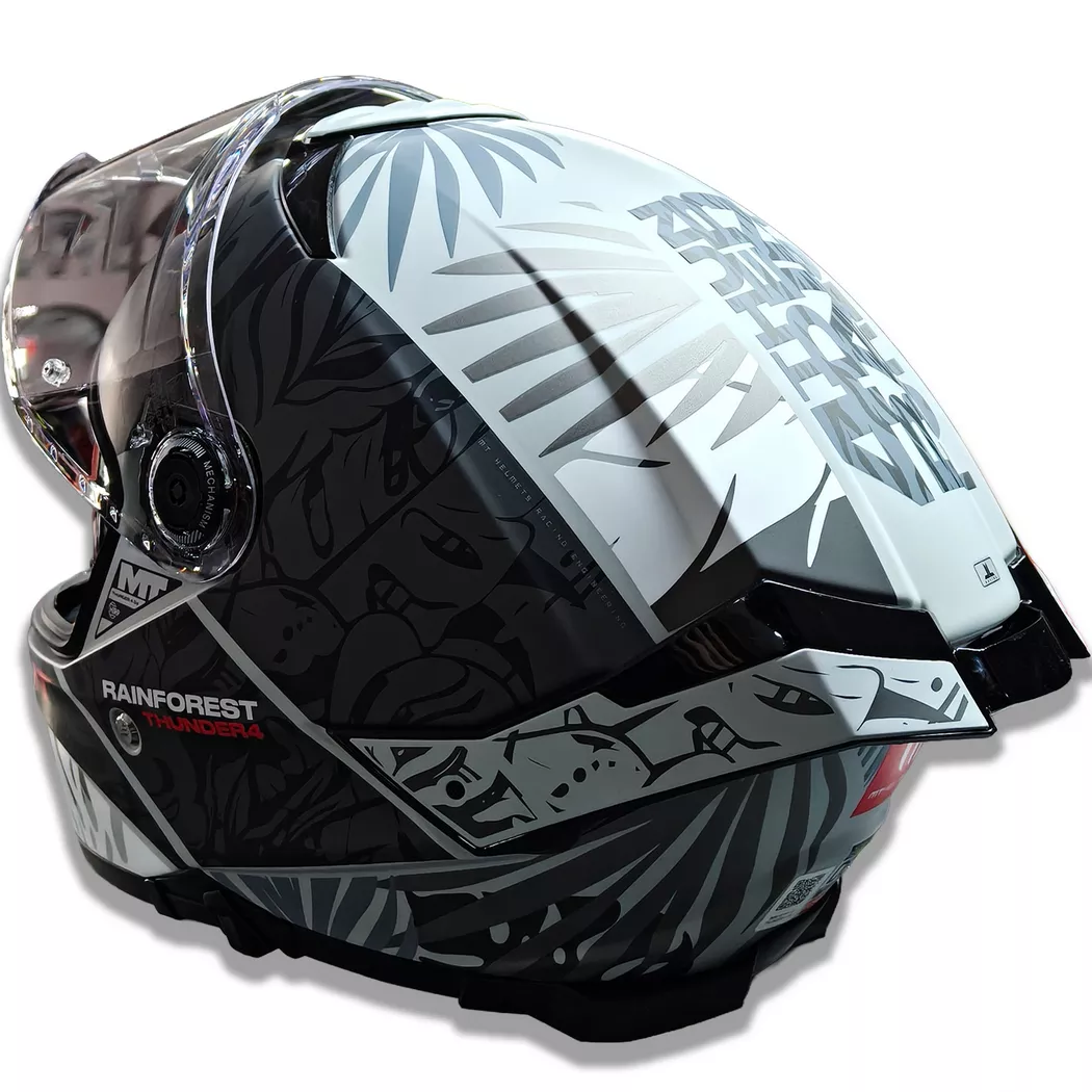 Casco MT THUNDER 4 Rainforest - Blanco/Gris - Imagen 2