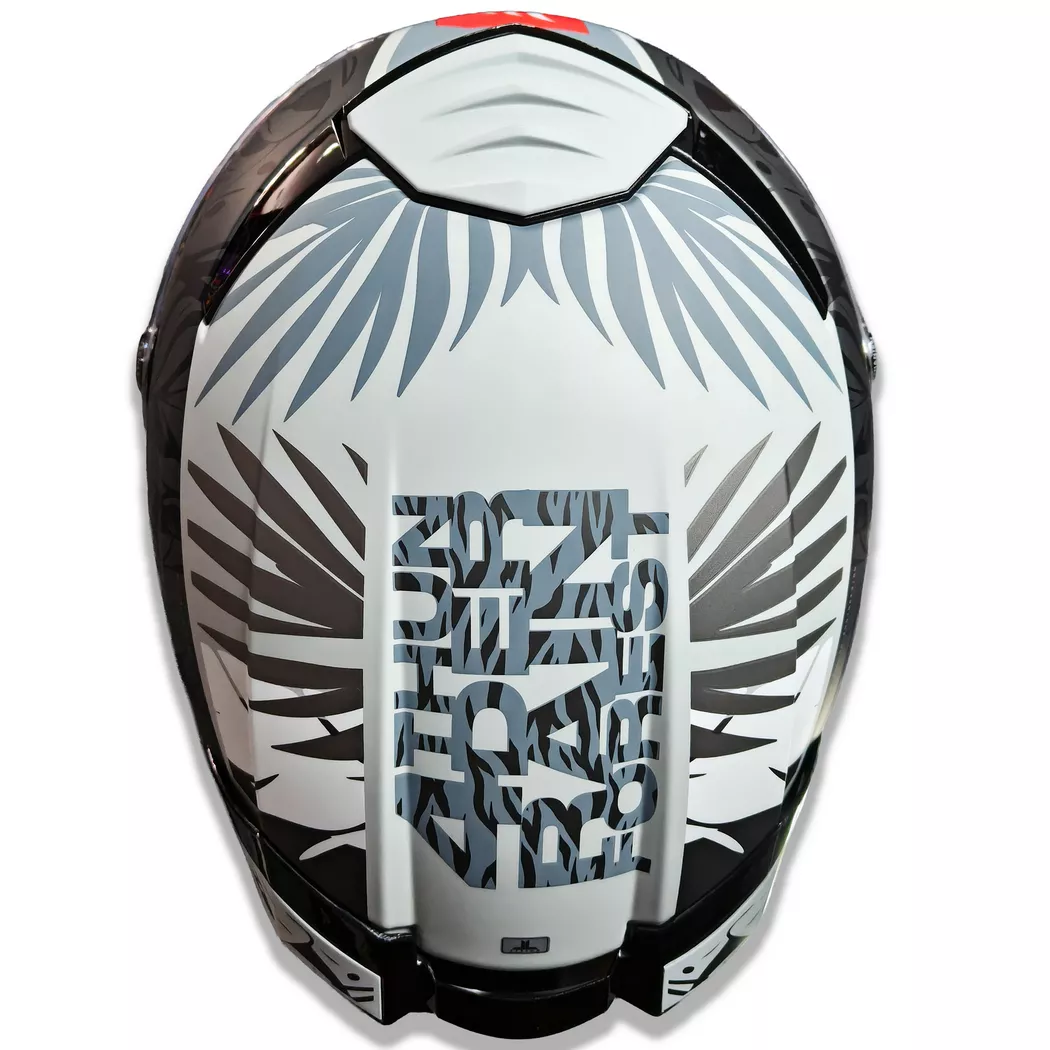 Casco MT THUNDER 4 Rainforest - Blanco/Gris - Imagen 3
