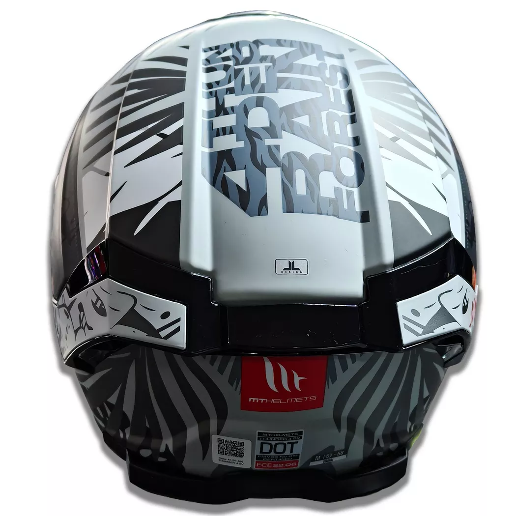 Casco MT THUNDER 4 Rainforest - Blanco/Gris - Imagen 5