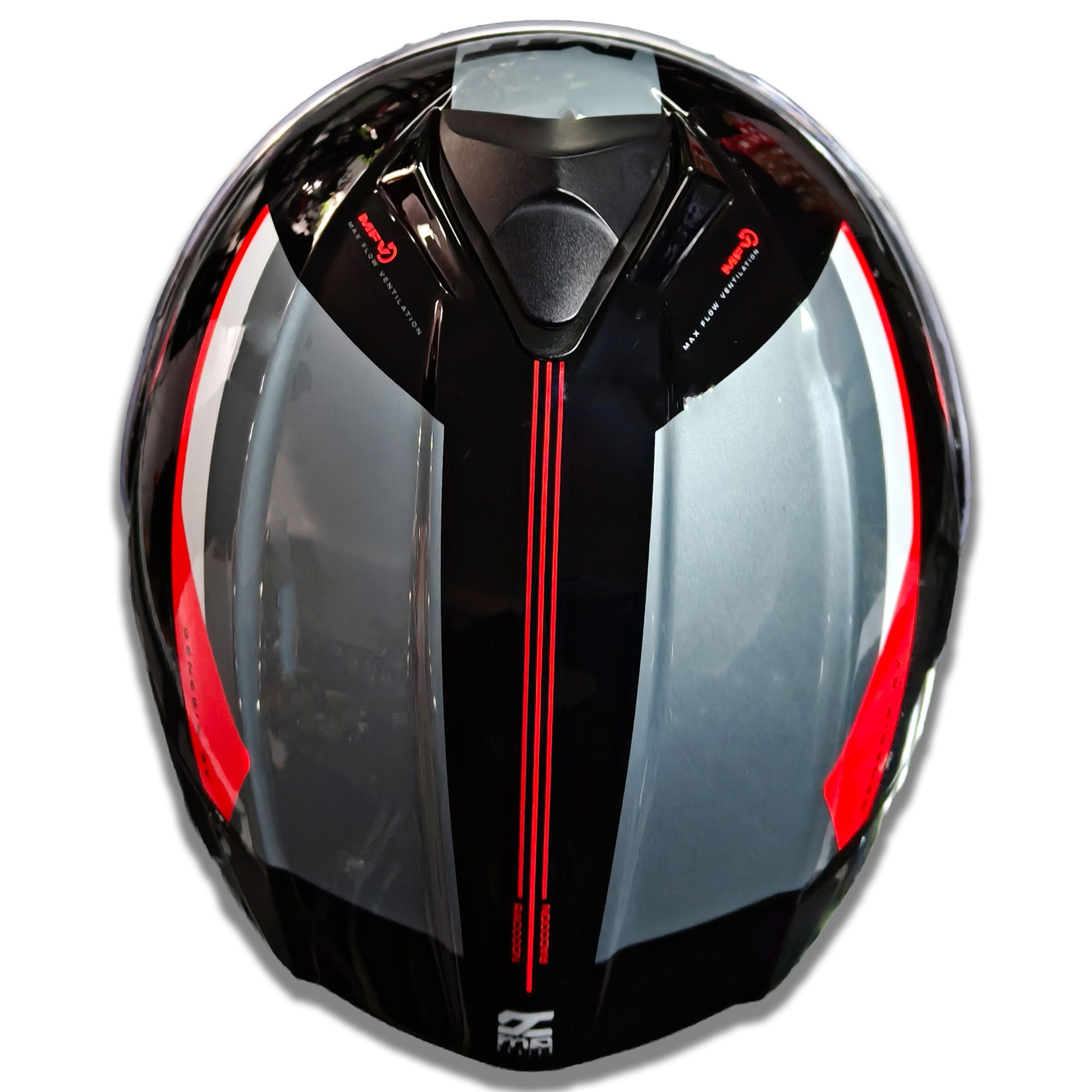 CASCO MT Rebatible Genesis Raccon - Gris/Rojo - Imagen 5
