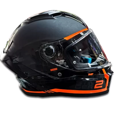 Casco MT STINGER 2 Core - Negro/Naranja